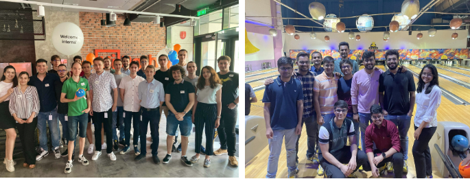 a photo collage of the 2022 UiPath Summer internship class