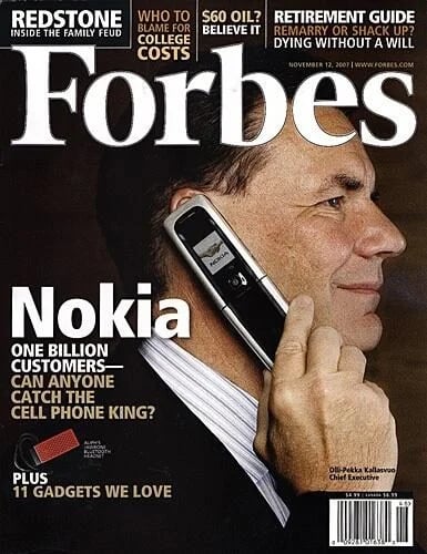 Nokia the cellphone king on Forbes