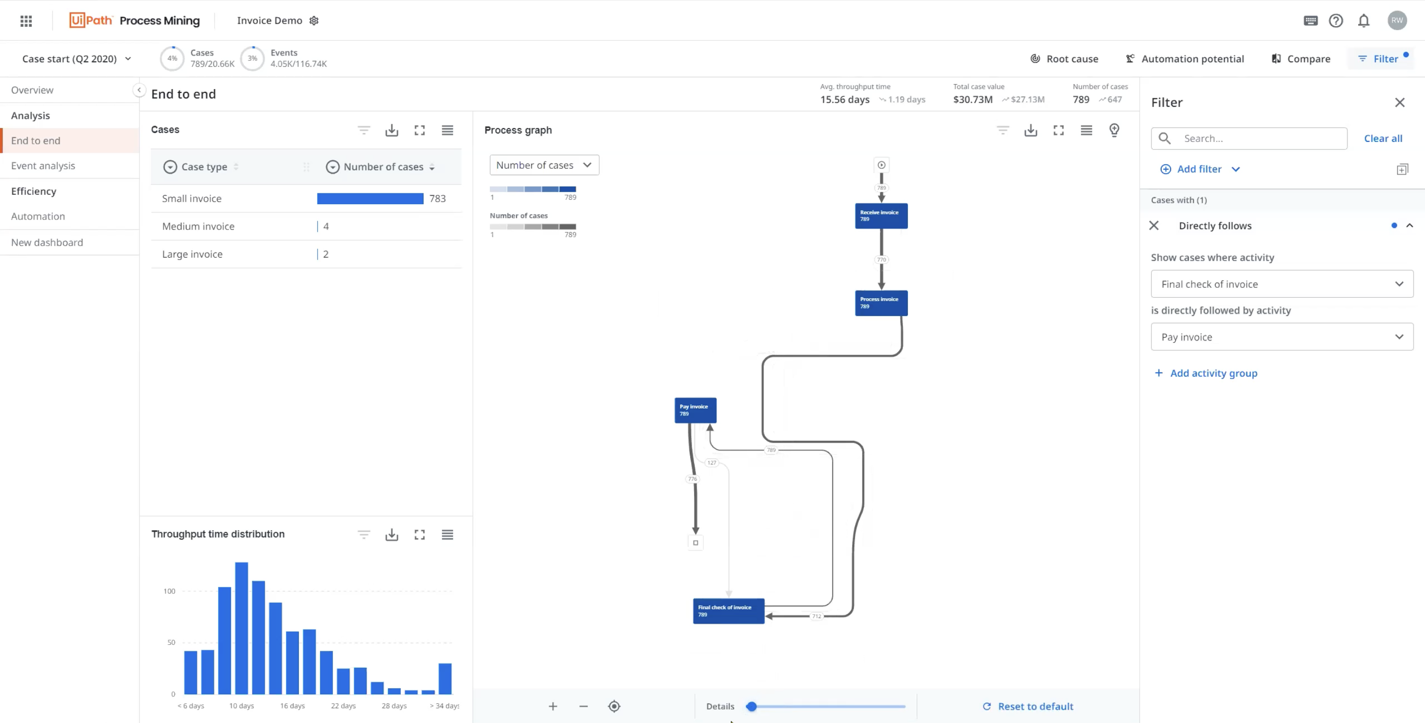 UiPath Process Mining filtering updates August 2022 release