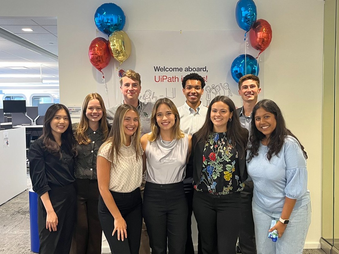 a group photo of our UiPath US based interns