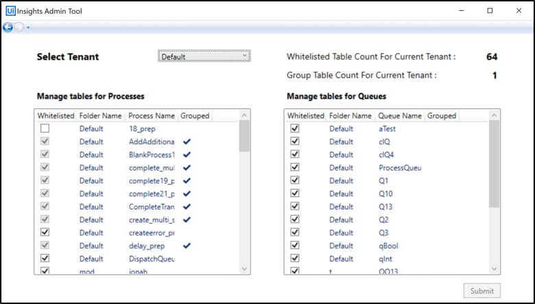 UiPath Insights RPA Analytics Manage Custom Table Screen 4 (1)