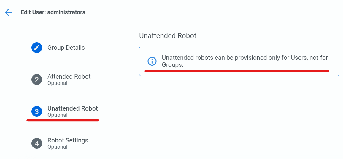 Assigning Unattended Robots