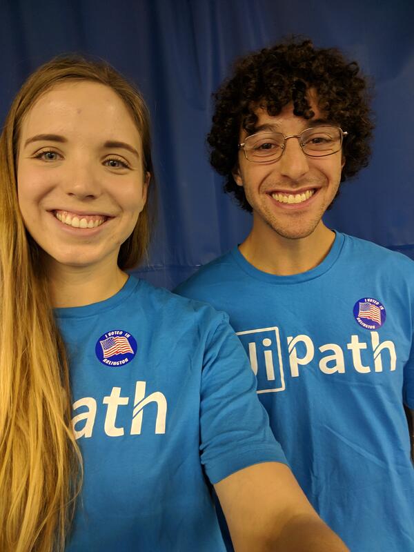 a photo of Kristina Kaldon wearing an UiPath t-shirt