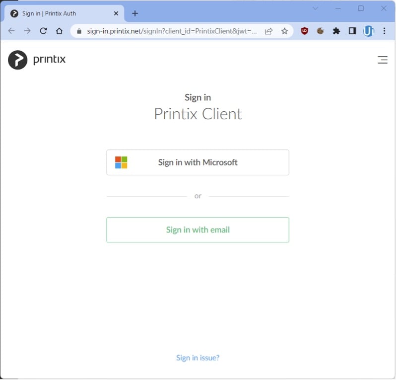 Please click on “Sign in with Microsoft”