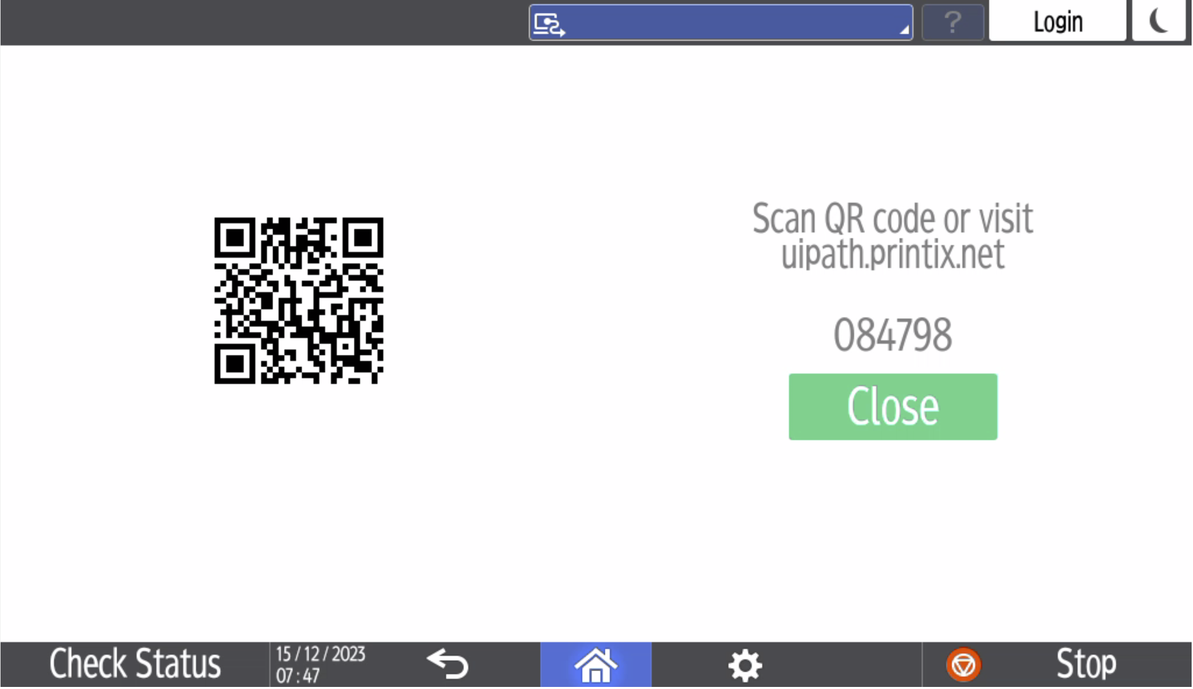 scan your card/token