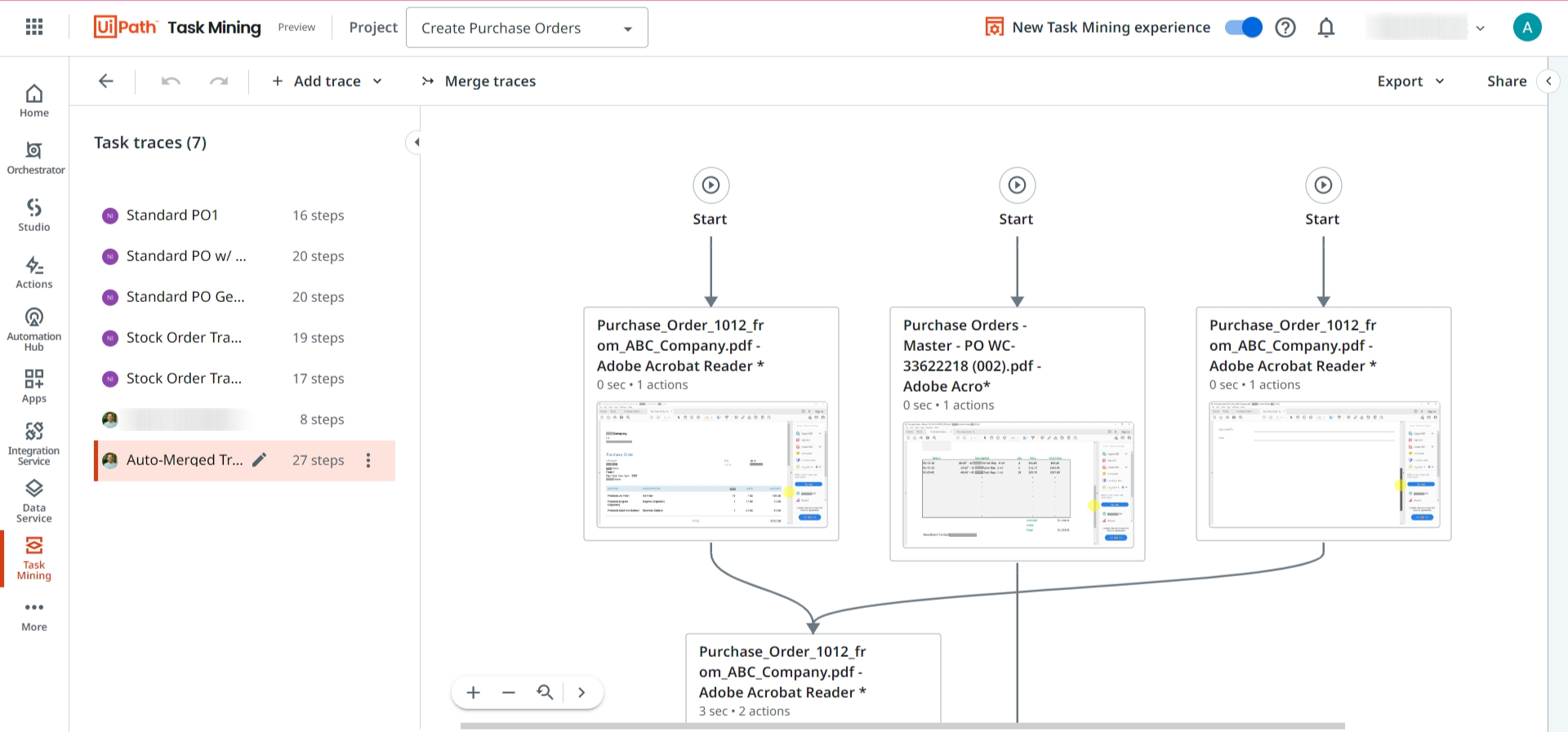 Task Mining screenshot