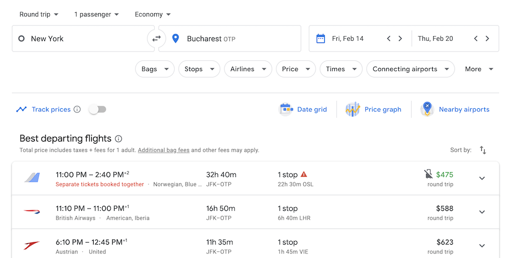 google flights api integration