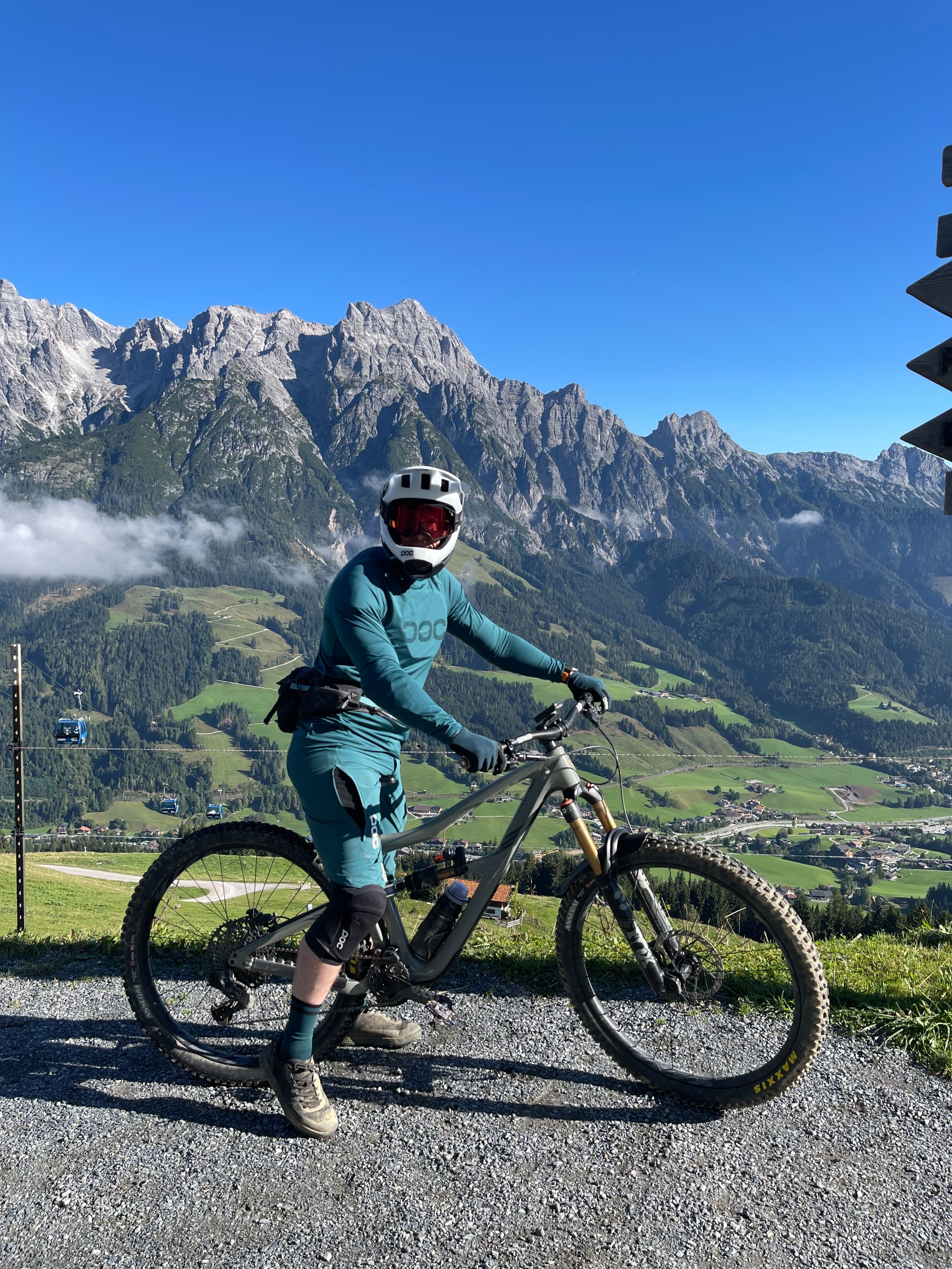 John Smith riding a bike