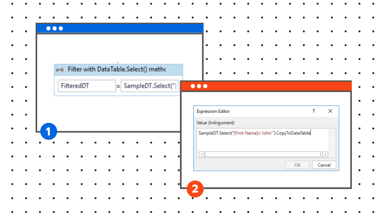 filter with data table select