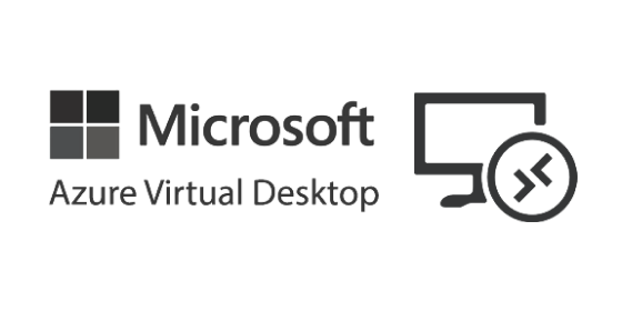 Schwarzes Microsoft Azure Virtual Desktop-Logo