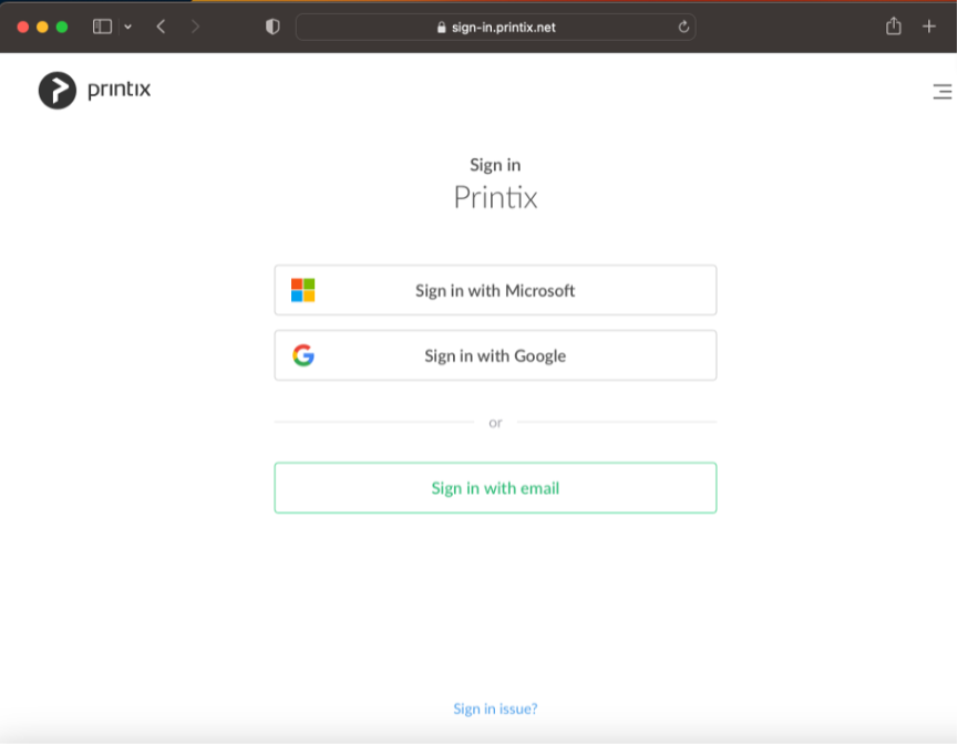 Please click on “Sign in with Microsoft”
