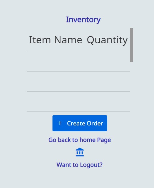 Create Order button