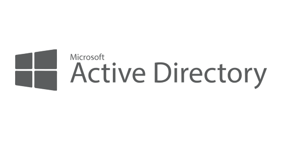 Schwarzes Microsoft Active Directory-Logo
