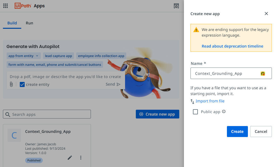 uipath-apps-new-app
