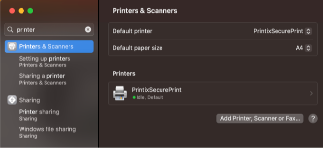 That is all you need to do. A new printer will appear in windows called PrintixSecurePrint.