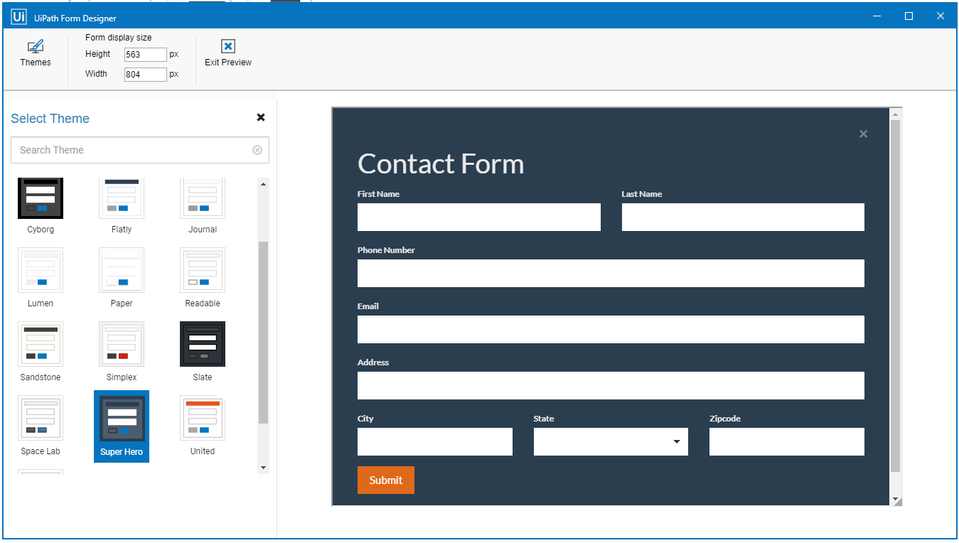 form designer upath 2019 lts release