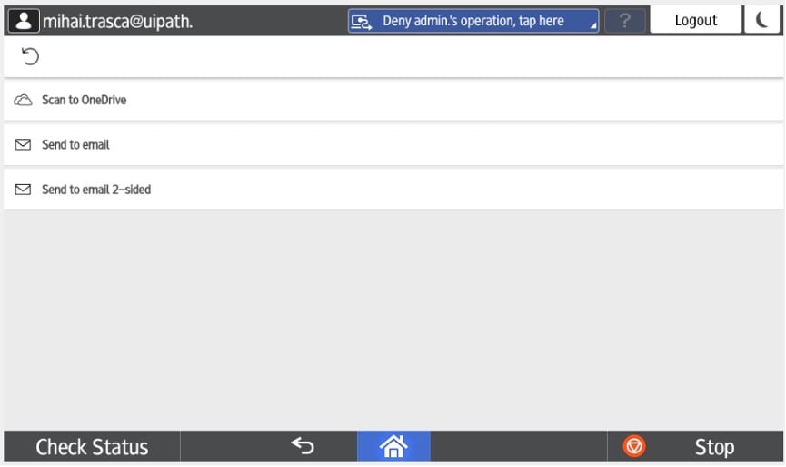 Select your desired option