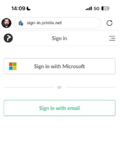 After scanning the code on your phone, you will be asked to sign in with your Microsoft Account