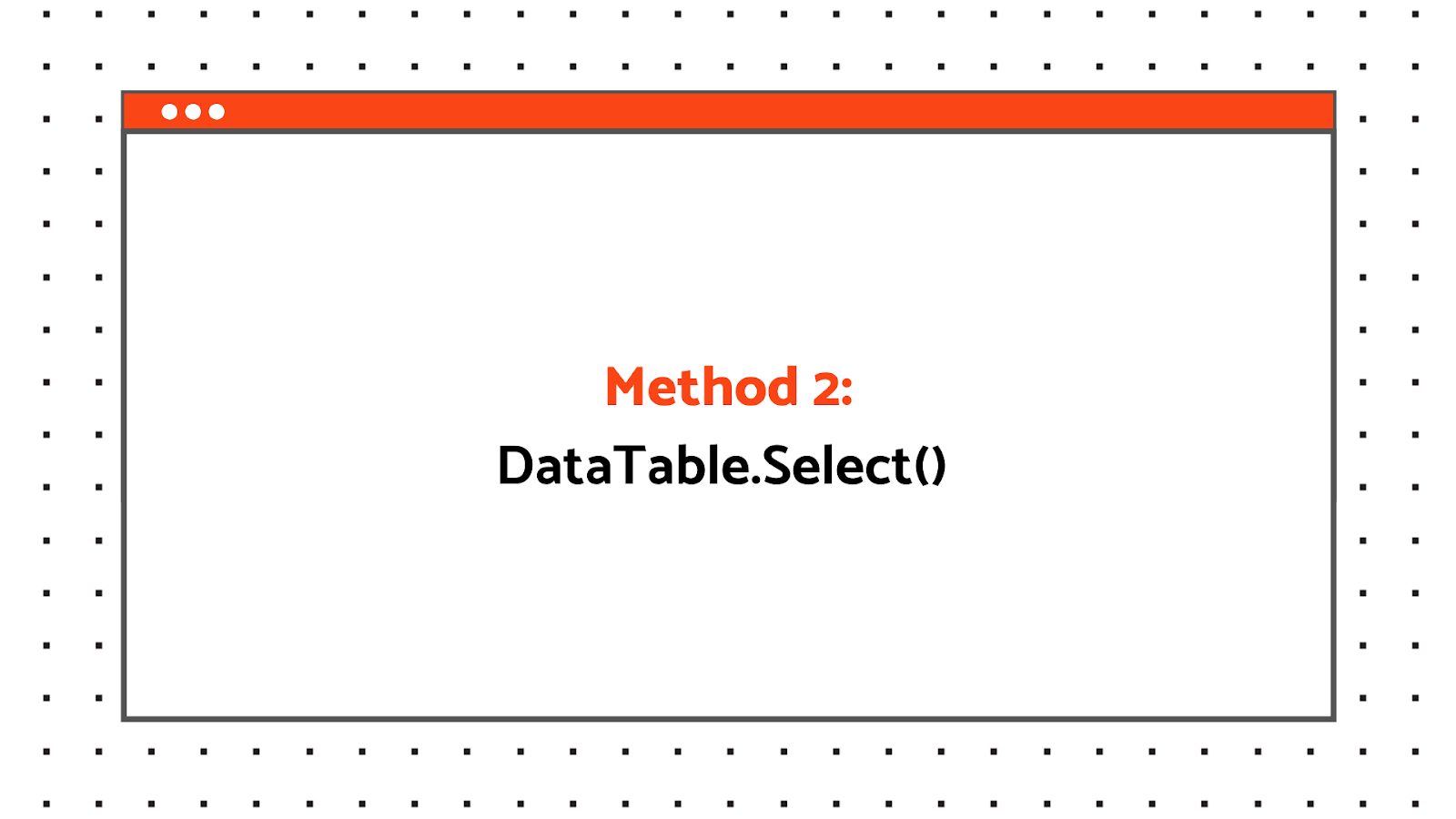 method 2 data table select