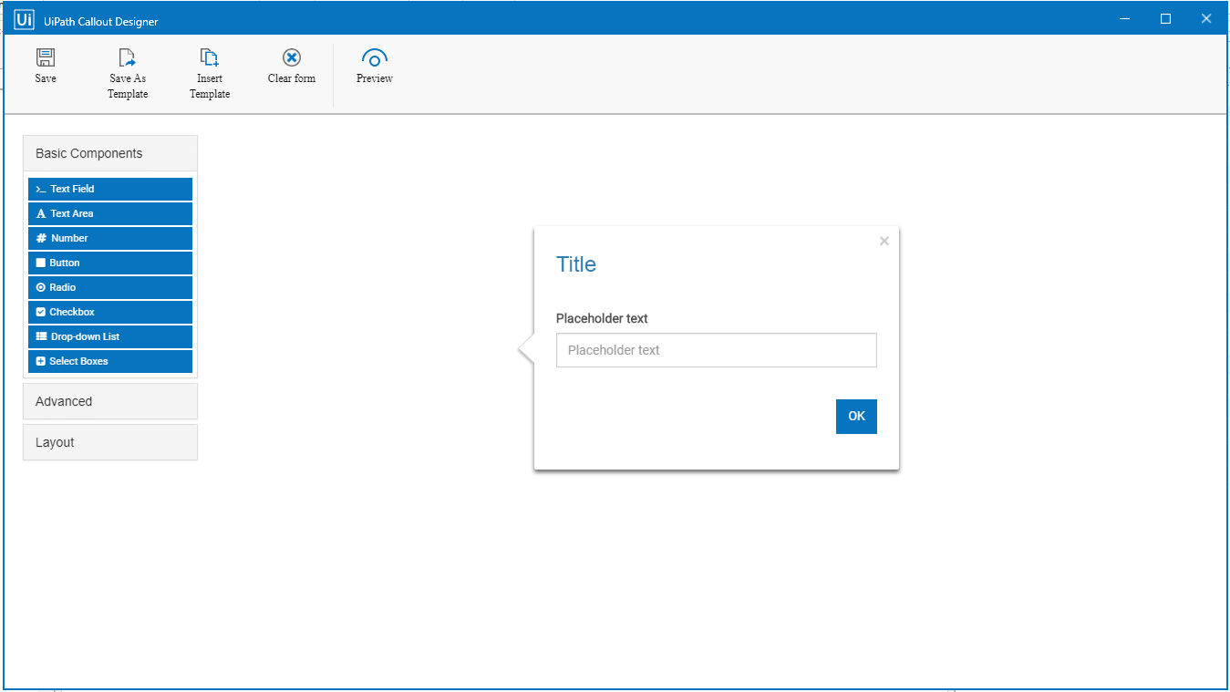 uipath callout designer