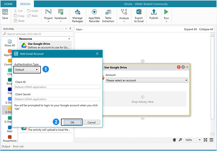 Add your Google account to Use Google Drive activity