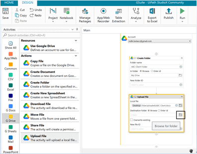 Add upload file activity