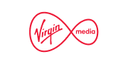 logotipo colorido da Virgin Media