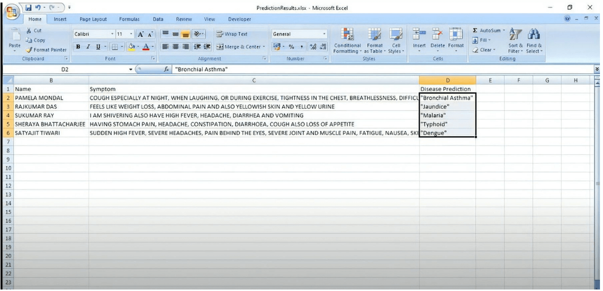 Microsoft Excel file 