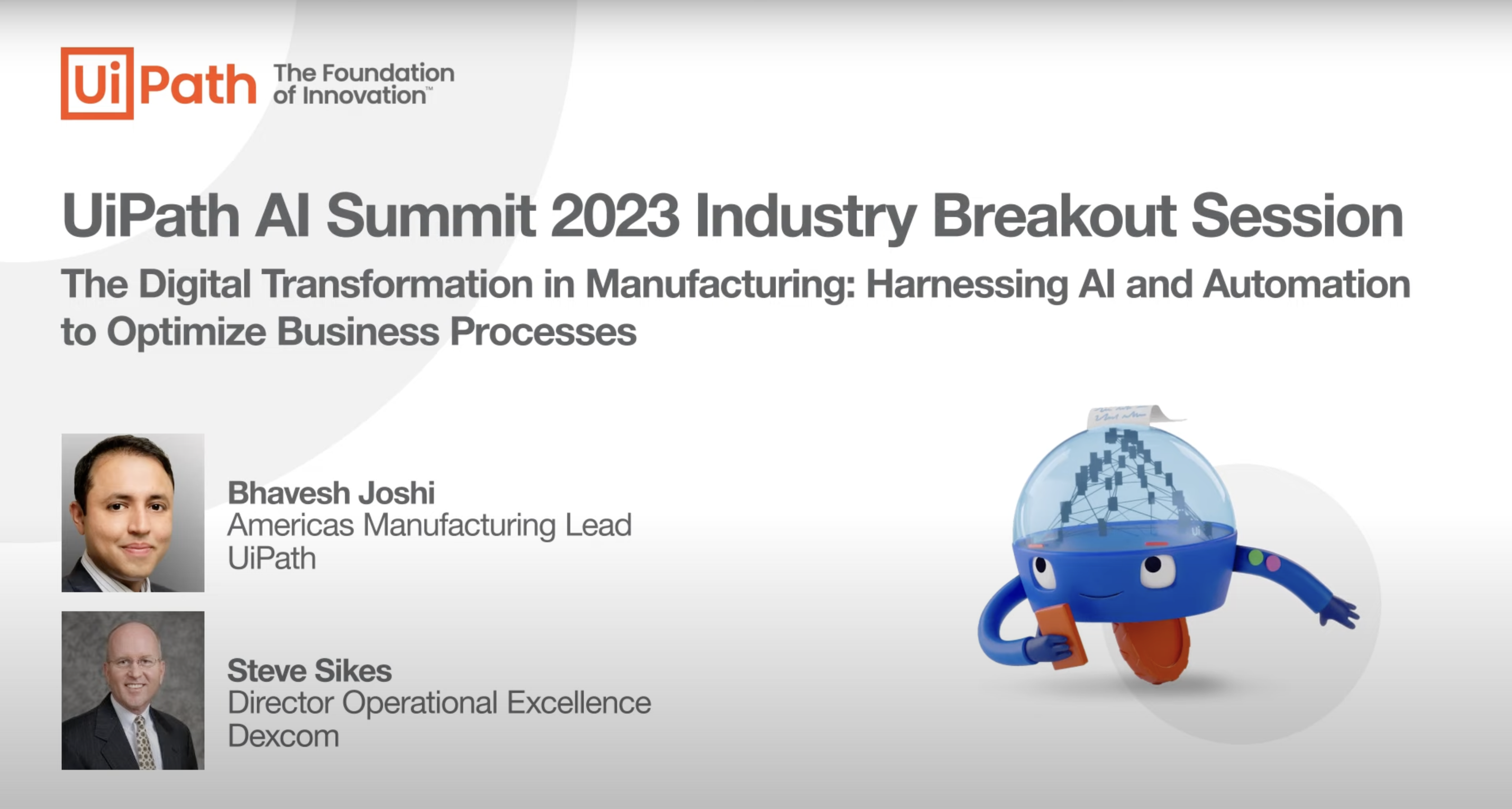 manufacturing session UiPath AI Summit 2023