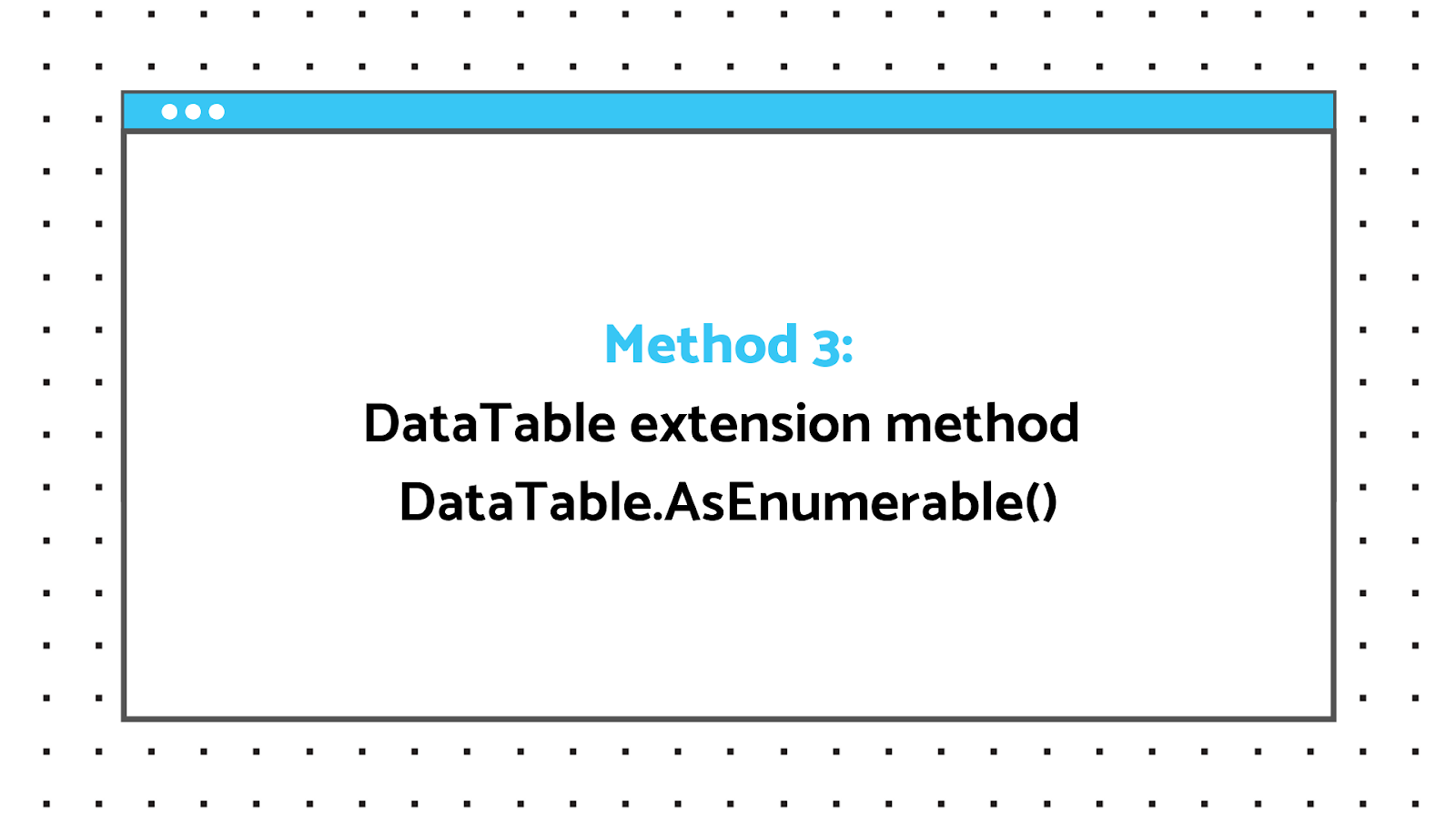 method 3 data table extension method