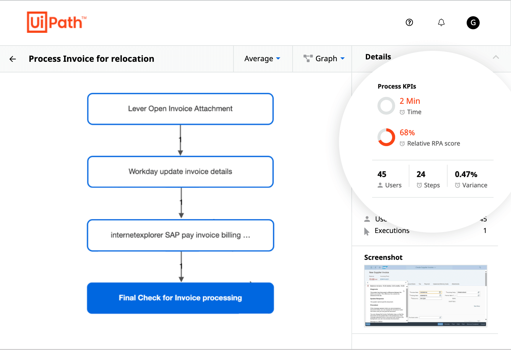 process invoice automation example uipath