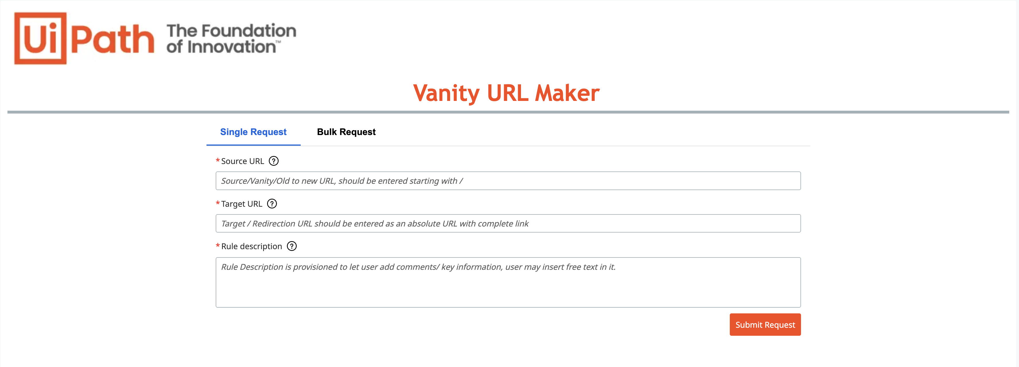 UiPath CoE Vanity URL maker automation