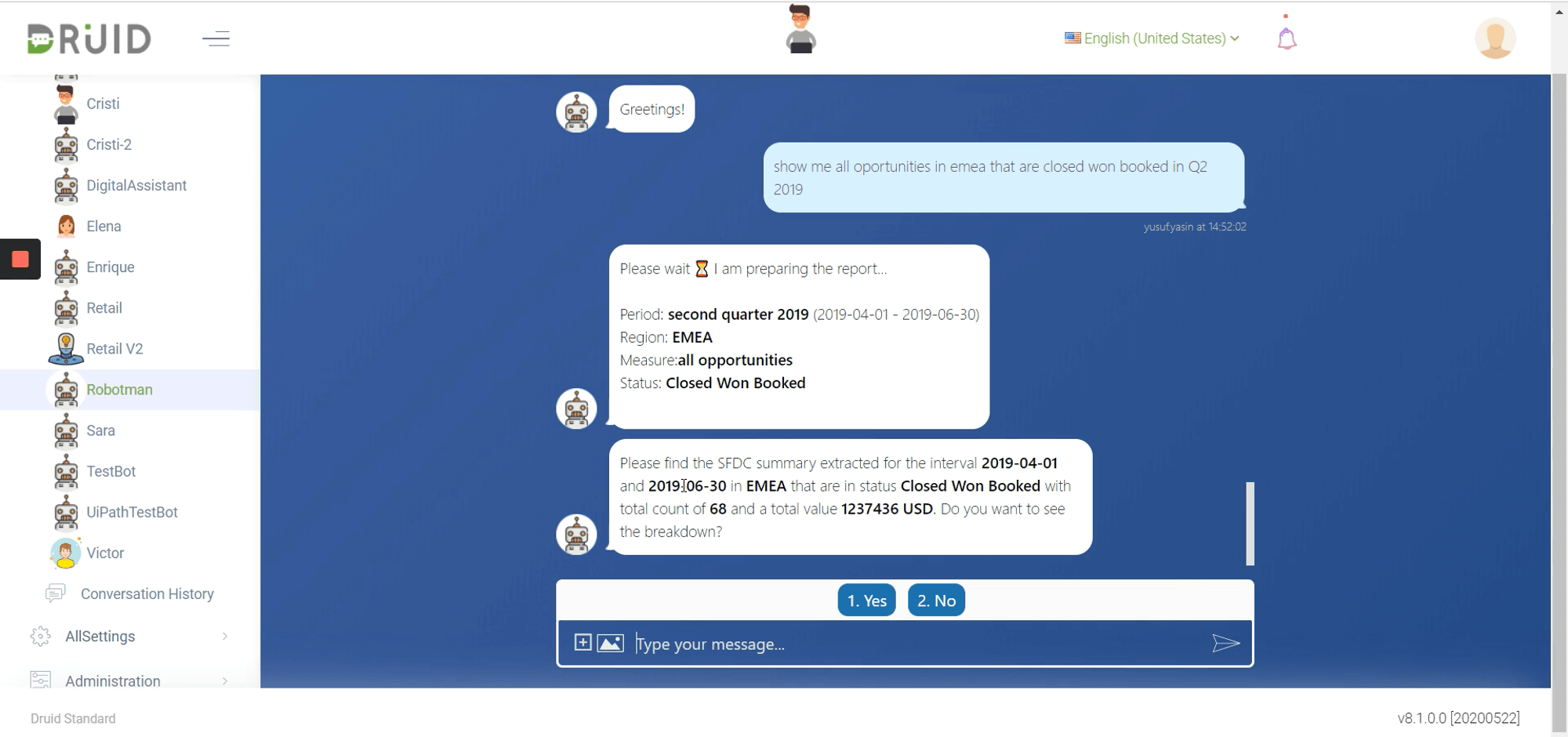 druid chatbot platform