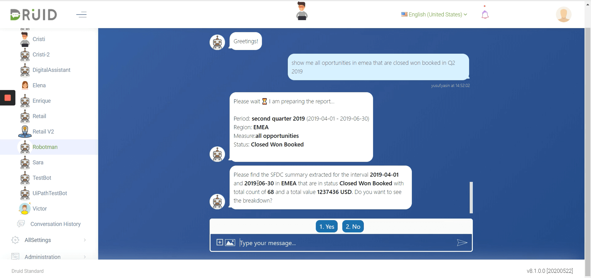 uipath rpa druid chatbot