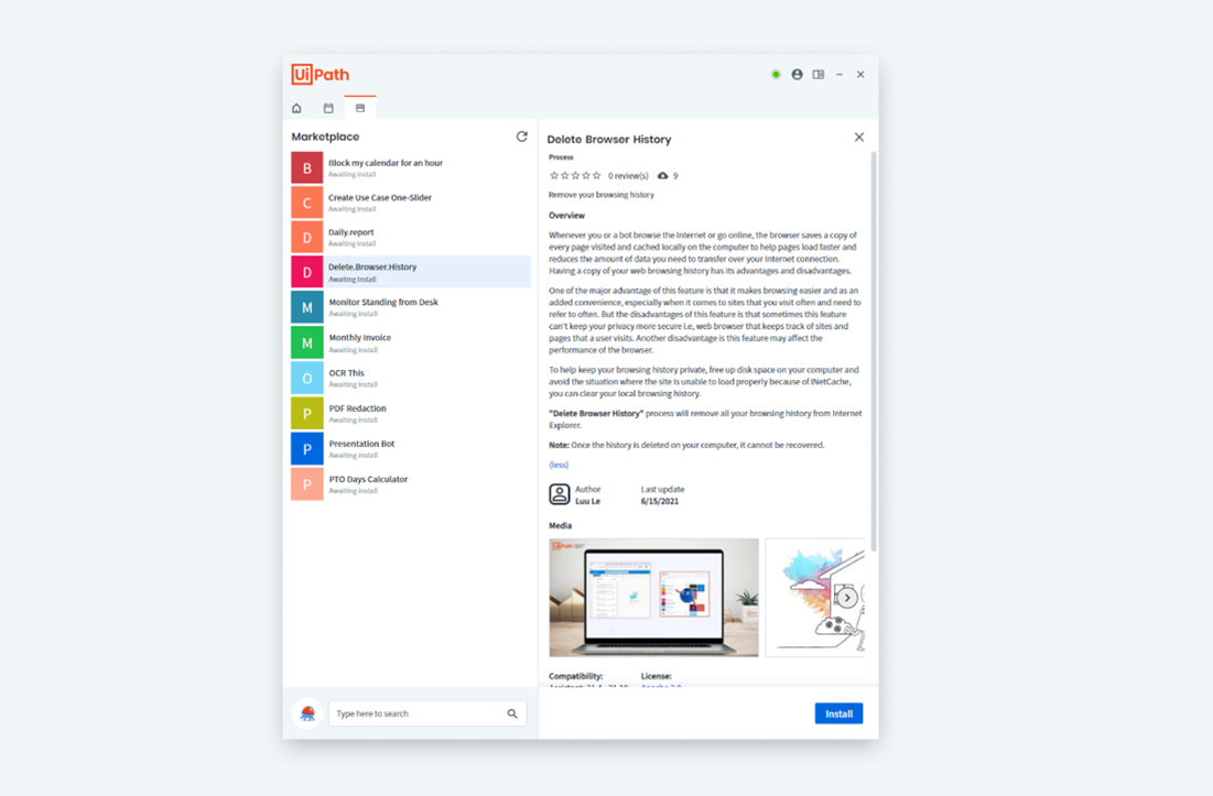 uipath june 2021 new uipath assistant marketplace integration