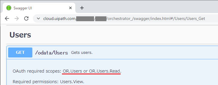 Image implementing Orchestrator API with OAuth