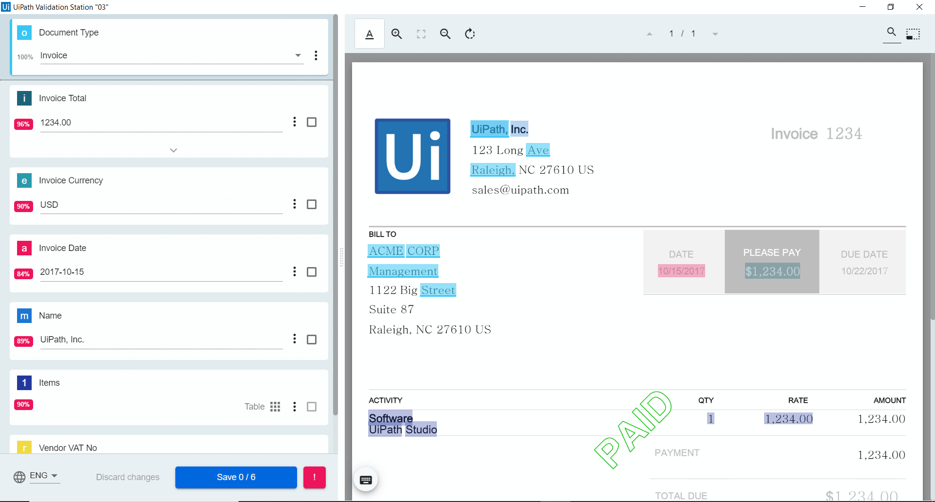 uipath validation station 20