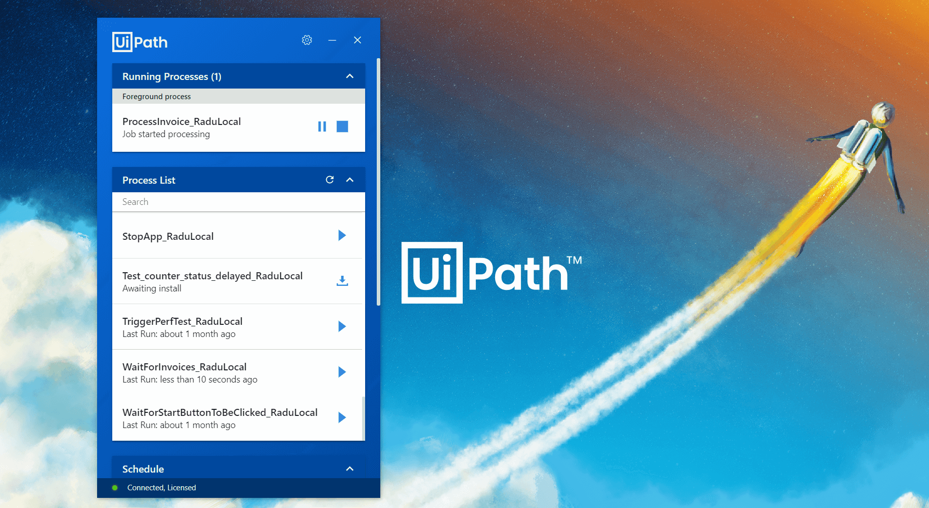 uipath agent desktop example attended automation