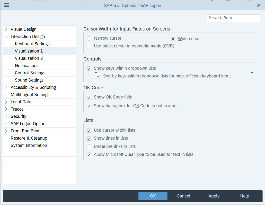 SAP Logon Pad Visualization