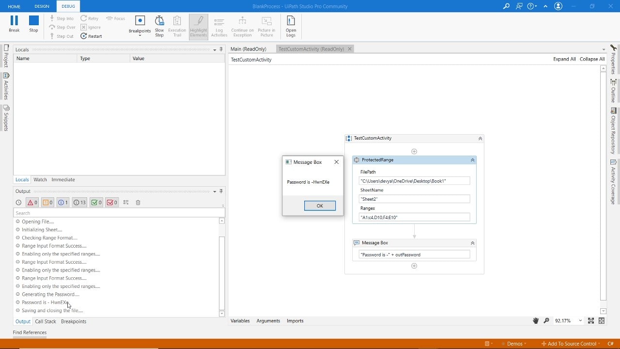 Autogenerated Password Protected Excel Rpa Component Uipath Marketplace