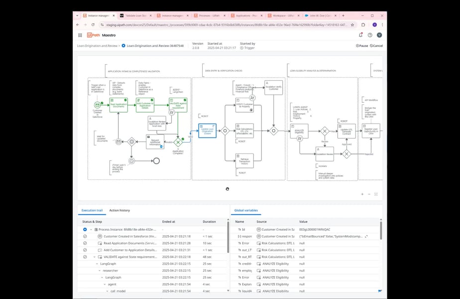 Agentic orchestration / UiPath Maestro capability page - features - Manage process performance 