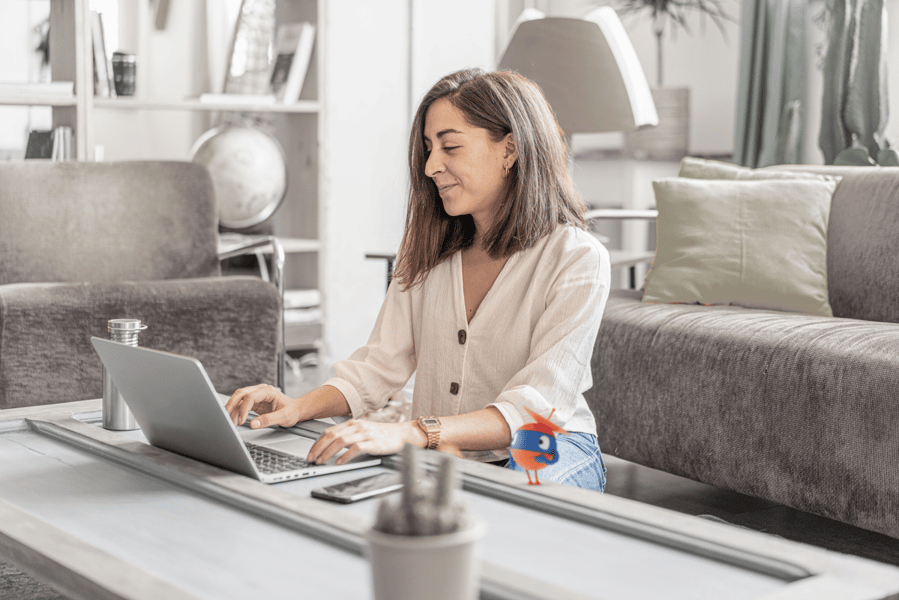 woman with a laptop