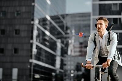 man on bike