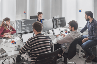 group pf people in an office