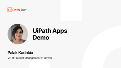 UiPath Apps Demo