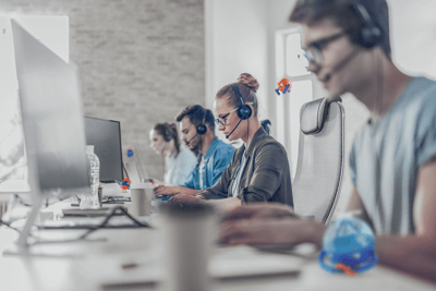 group of people order desk