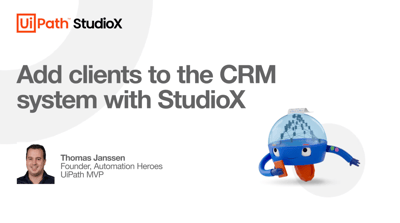 Add clients to the CRM system with StudioX