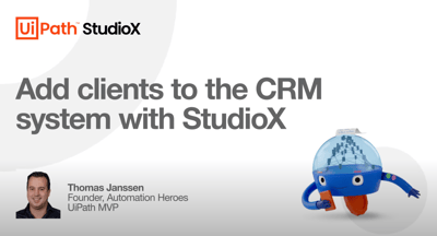 Add clients to the CRM system with StudioX