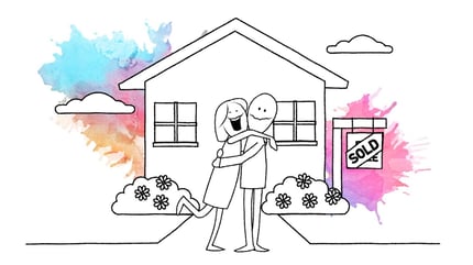 couple illustration buying a house