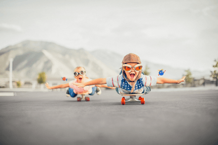 kids skateboarding